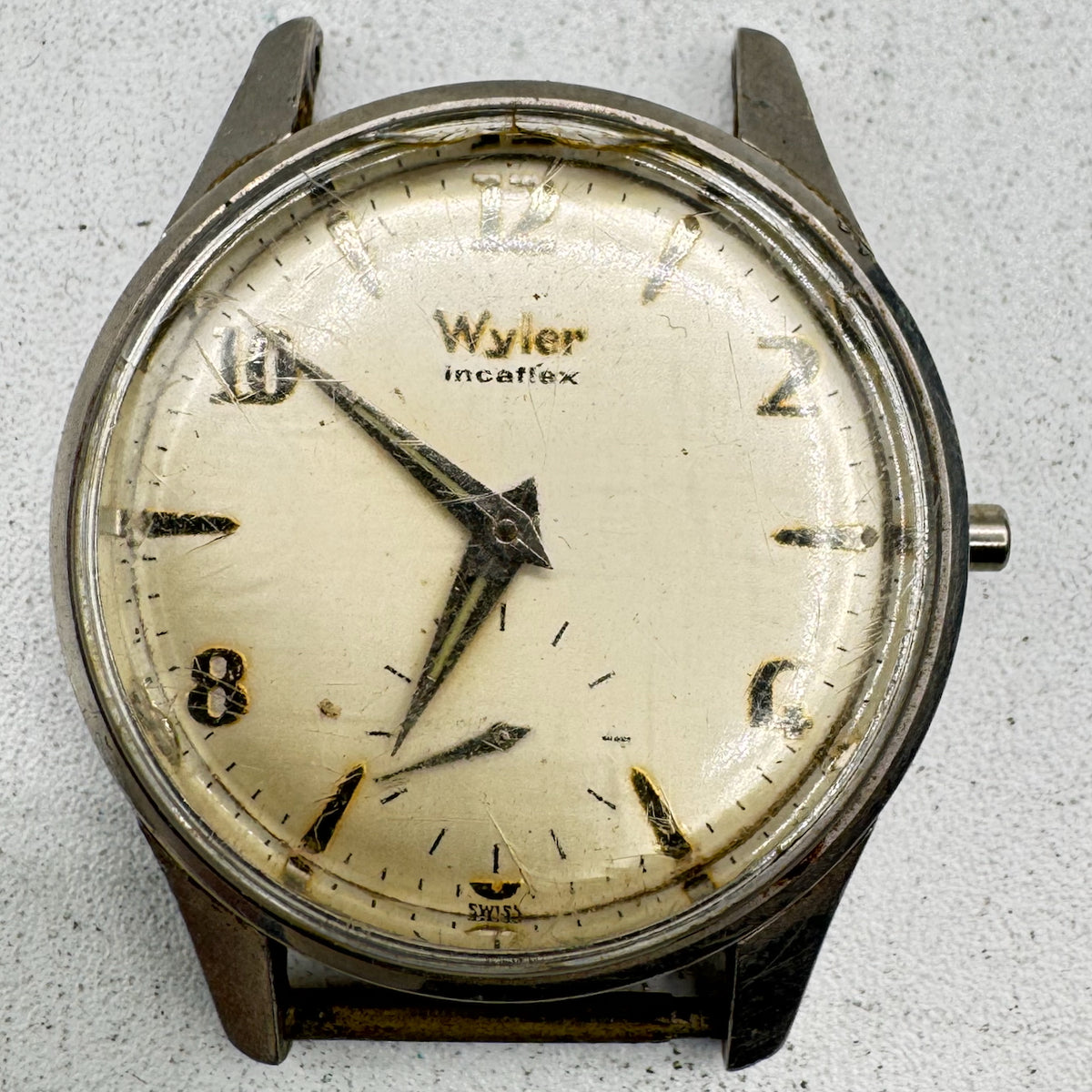 Vintage Wyler 1023-1162 Small Second Men's Mechanical Wristwatch WM 212 Steel