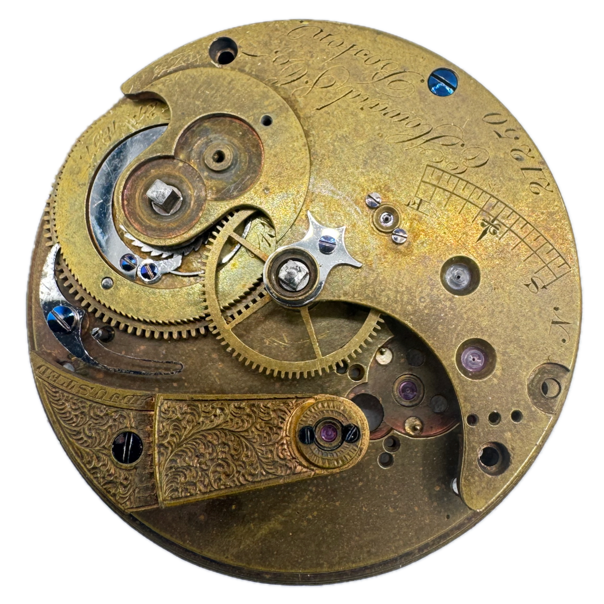 Antique N 1869 E. Howard Co 15 Jewel Key Wind Pocket Watch Movement Series III