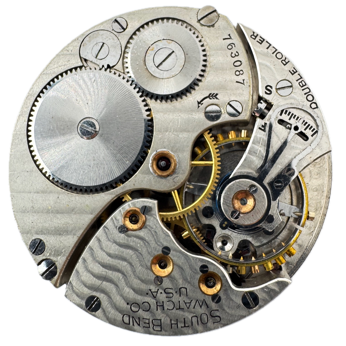 Antique 16s 1912 South Bend 7 Jewel Mechanical Pocket Watch Movement 203 USA