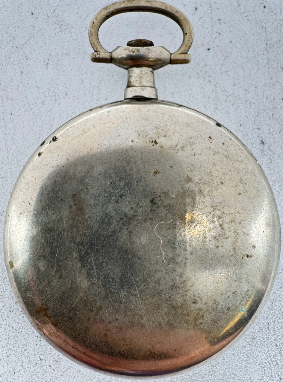 Antique 16s Wadsworth Smooth Open Face Pocket Watch Case for Mechanical Nickel