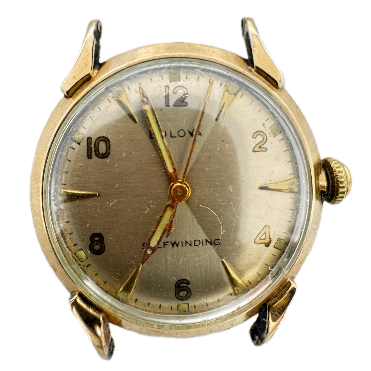 Vintage 1957 Bulova Bowtie Men's Automatic Wristwatch 11 ACAC Steel & 10k RGP
