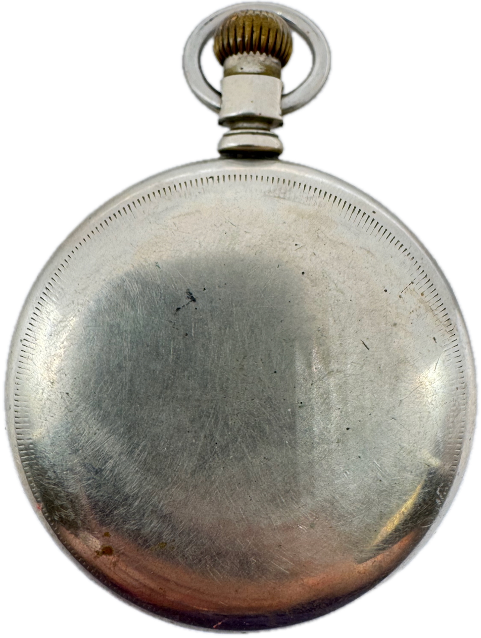 Antique 18 Size Dueber Coin Edge Open Face Pocket Watch Case Silverine USA