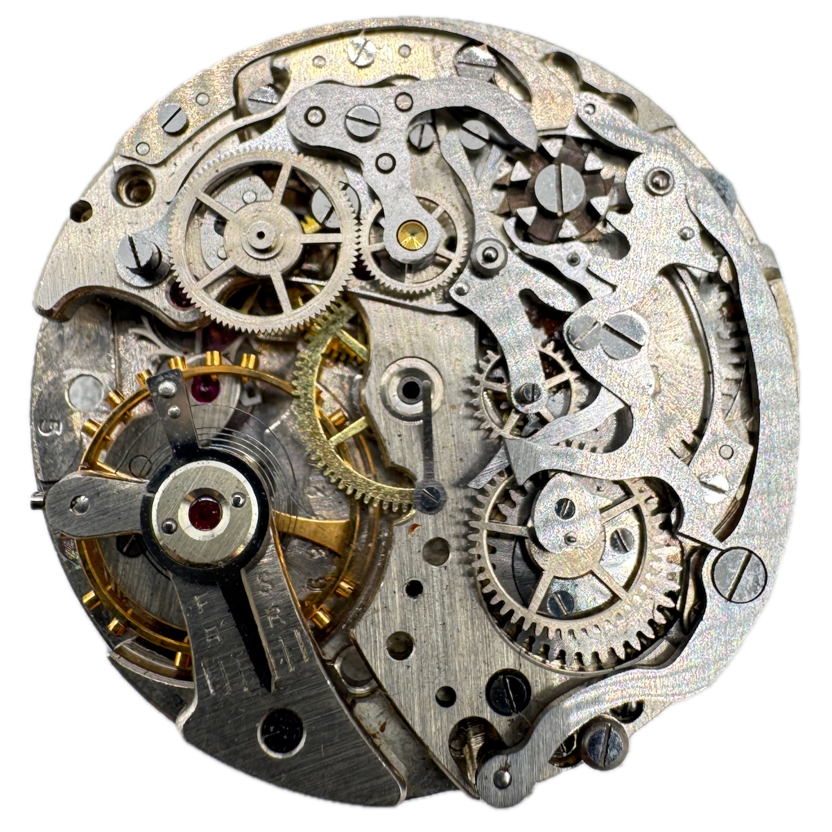 Vintage 34mm Angelus Chronograph Men's Wristwatch Movement 215 Swiss for Parts
