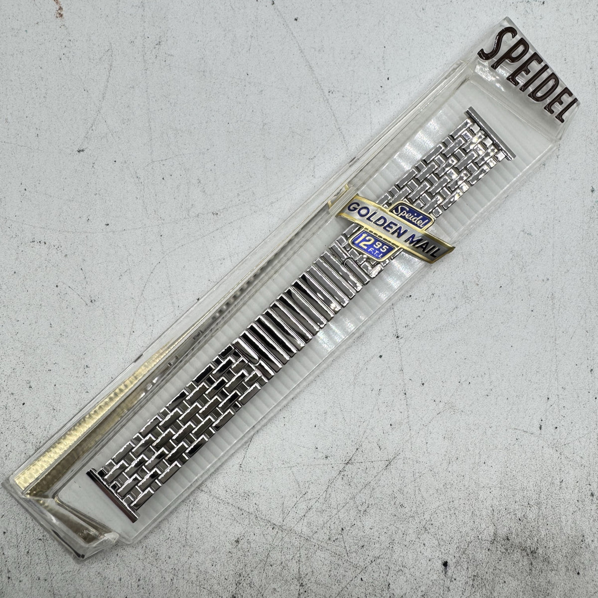 Vintage 19mm Speidel Men's Wristwatch Band Steel & 10k GF Golden Mail USA NOS