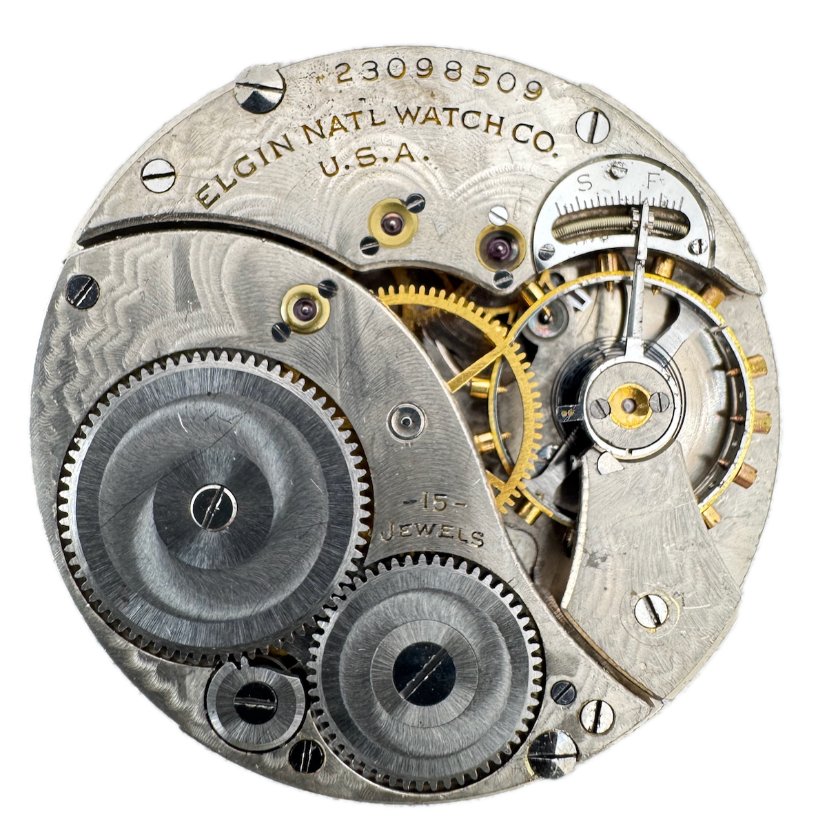 Antique 12s 1921 Elgin 15 Jewel Mechanical Pocket Watch Movement 315 USA