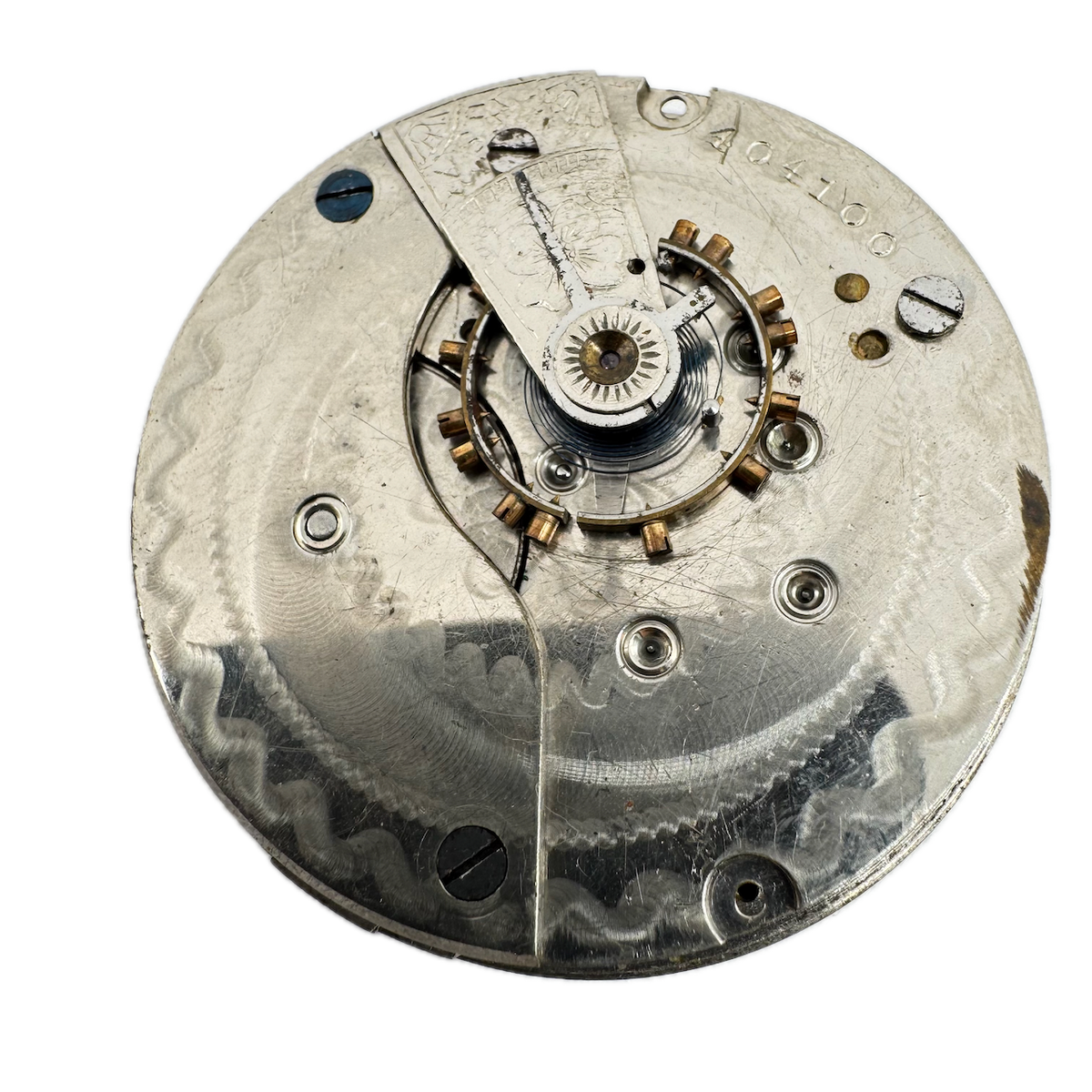 Antique 18s 1893 Trenton 7 Jewel Hunter Pocket Watch Movement 70 USA for Parts