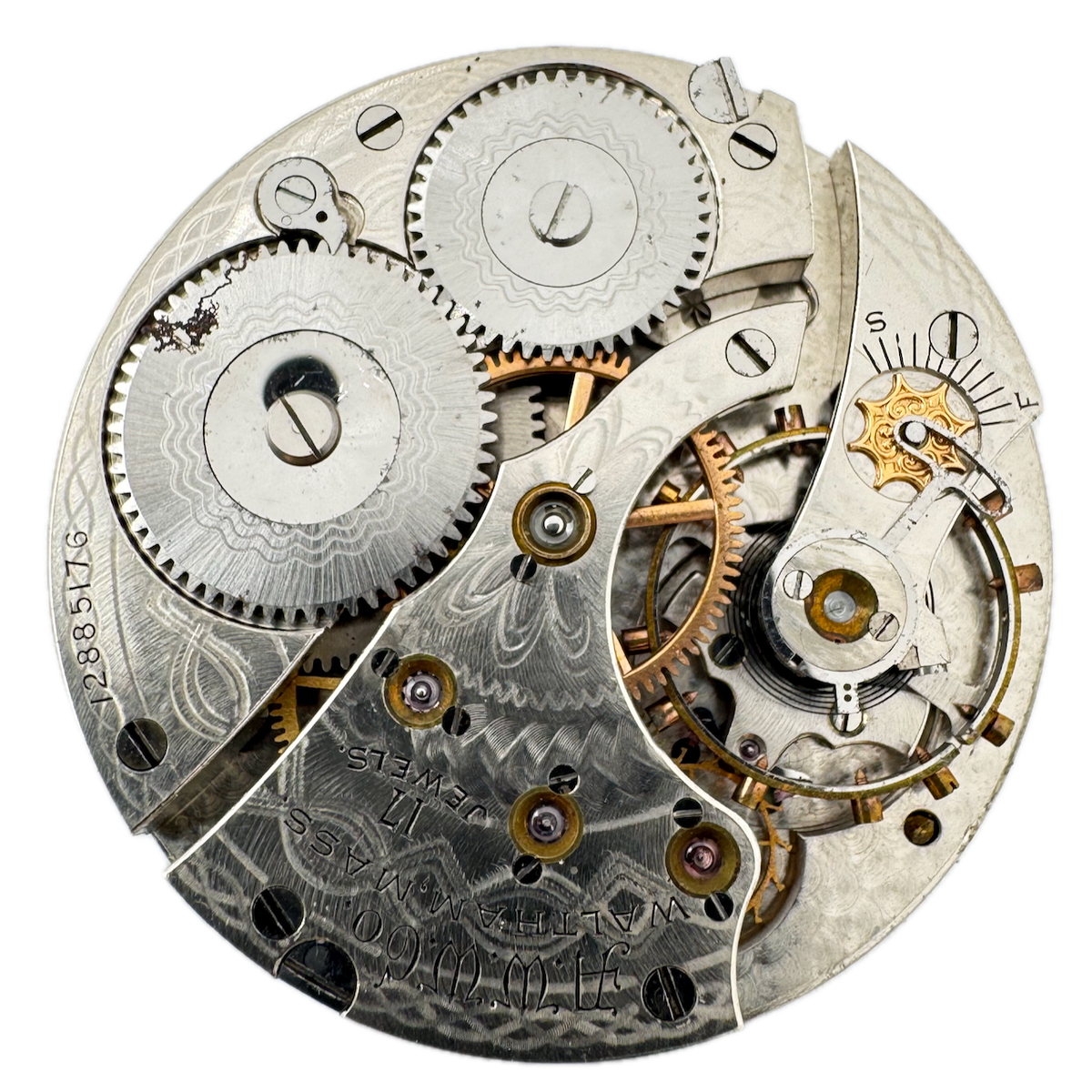 Antique 16s 1906 Waltham 17 Jewel Mechanical Pocket Watch Movement 625 USA