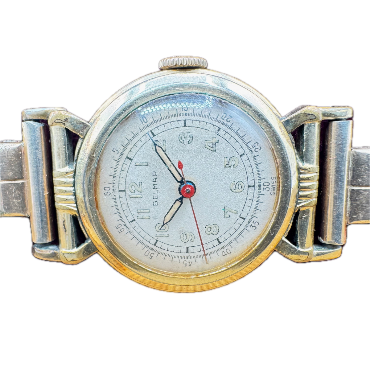 Vintage 27.5mm Belmar Art Deco 7 Jewel Men's Mechanical Wristwatch S43 Swiss