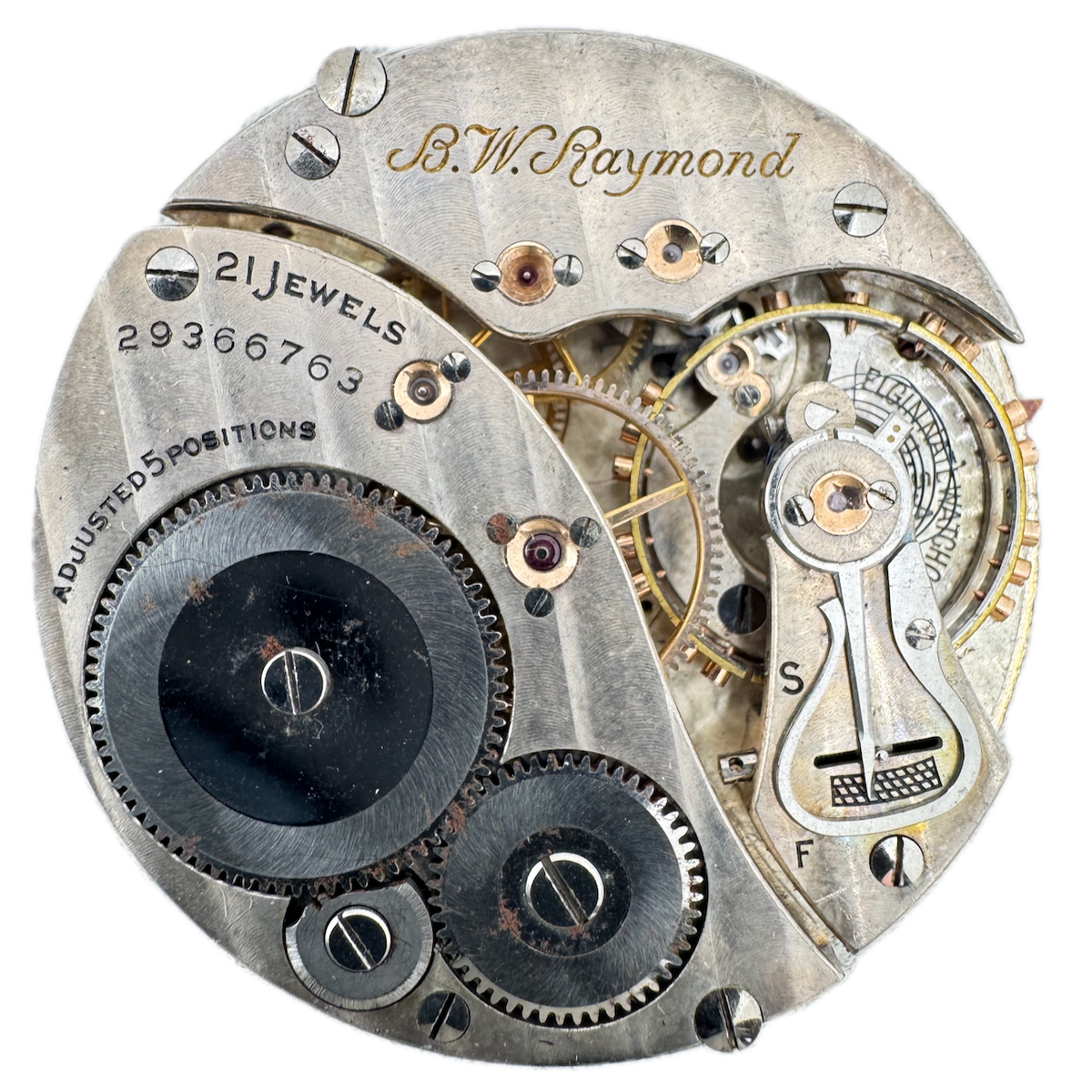 Vintage 16s 1927 Elgin 21j Mechanical Railroad Pocket Watch Movement 478 USA
