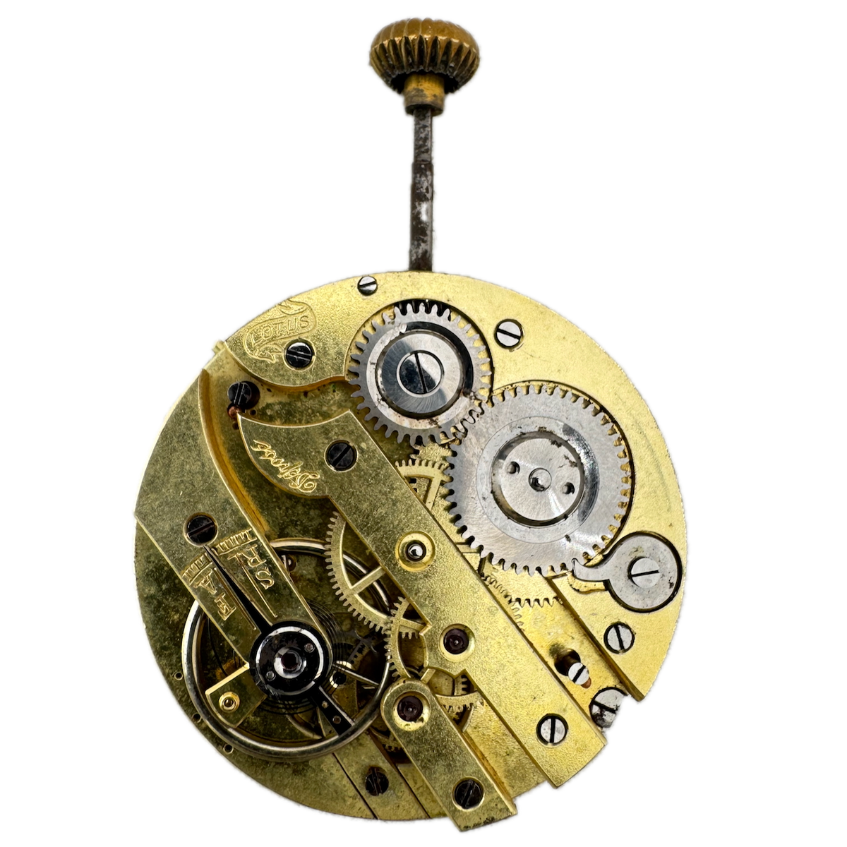 Antique 40.5mm Lotus Depose Mechanical Pocket Watch Movement Swiss Made