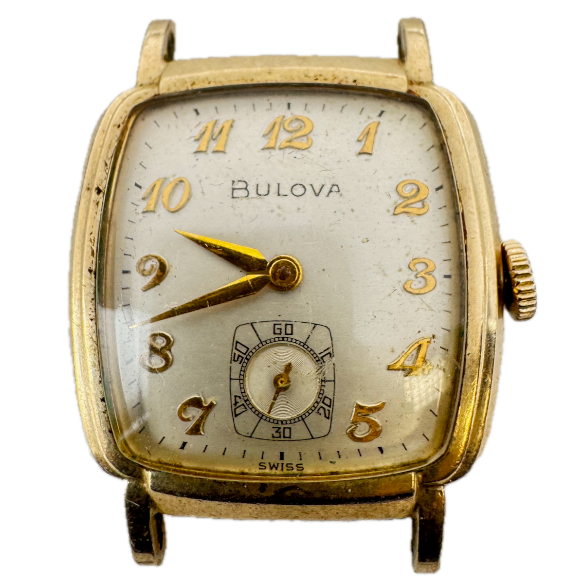 Vintage 1958 Bulova Men's Mechanical Wristwatch 11AC Swiss Steel & 10k RGP