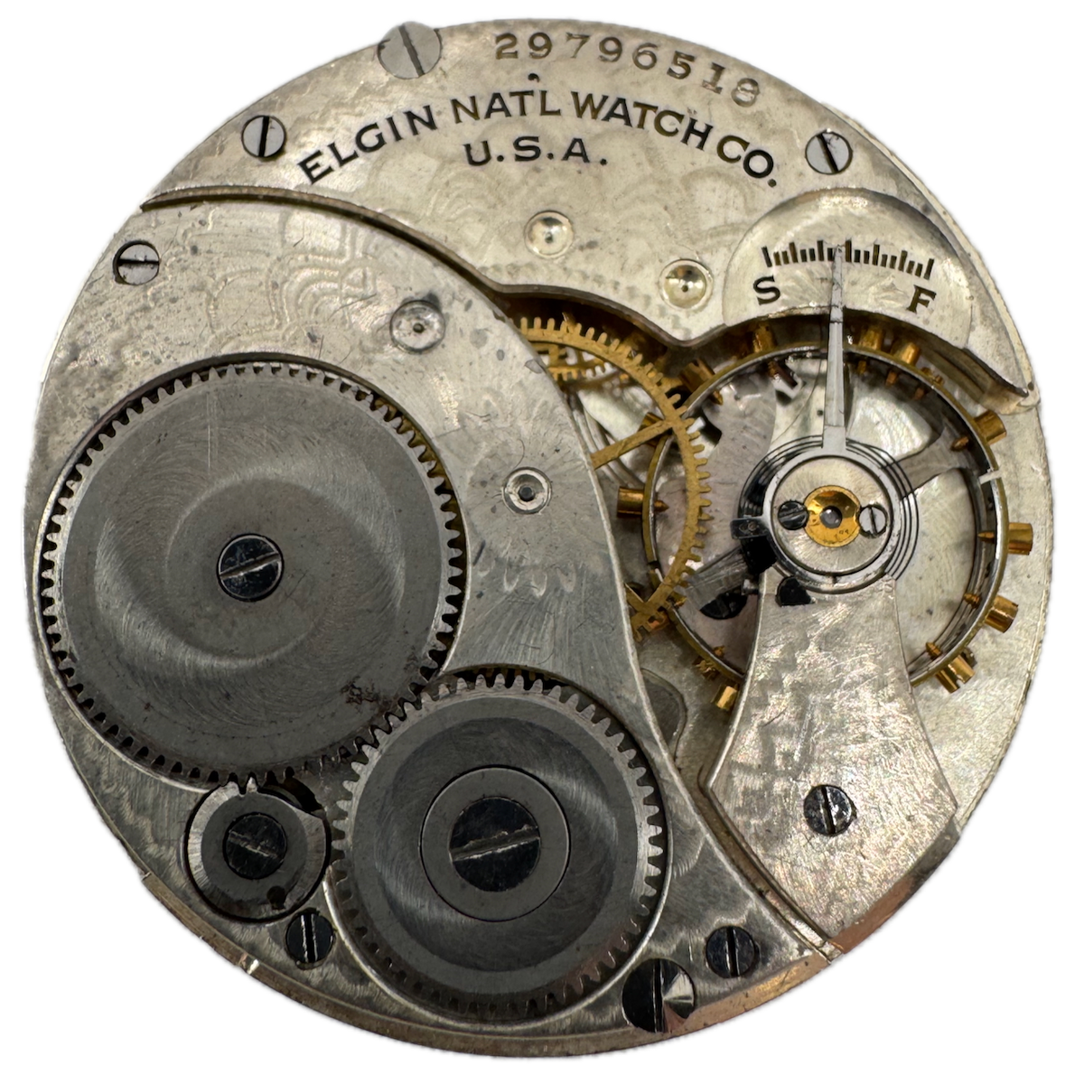 Vintage 12s 1927 Elgin 7 Jewel Mechanical Pocket Watch Movement 303 USA