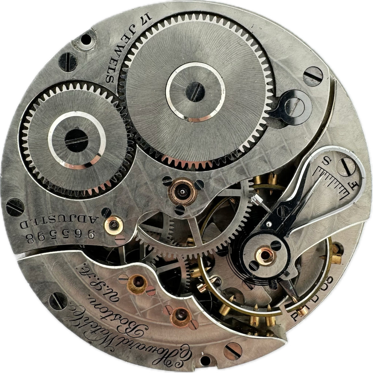 Antique 16 Size Howard Mechanical Hunter Pocket Watch Movement Series 3 USA