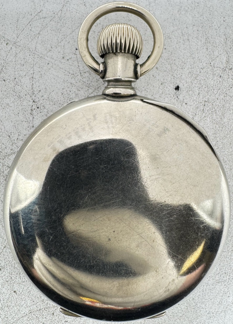 Antique 18 Size Unbranded Open Face Pocket Watch Case for Key Wind Silveride