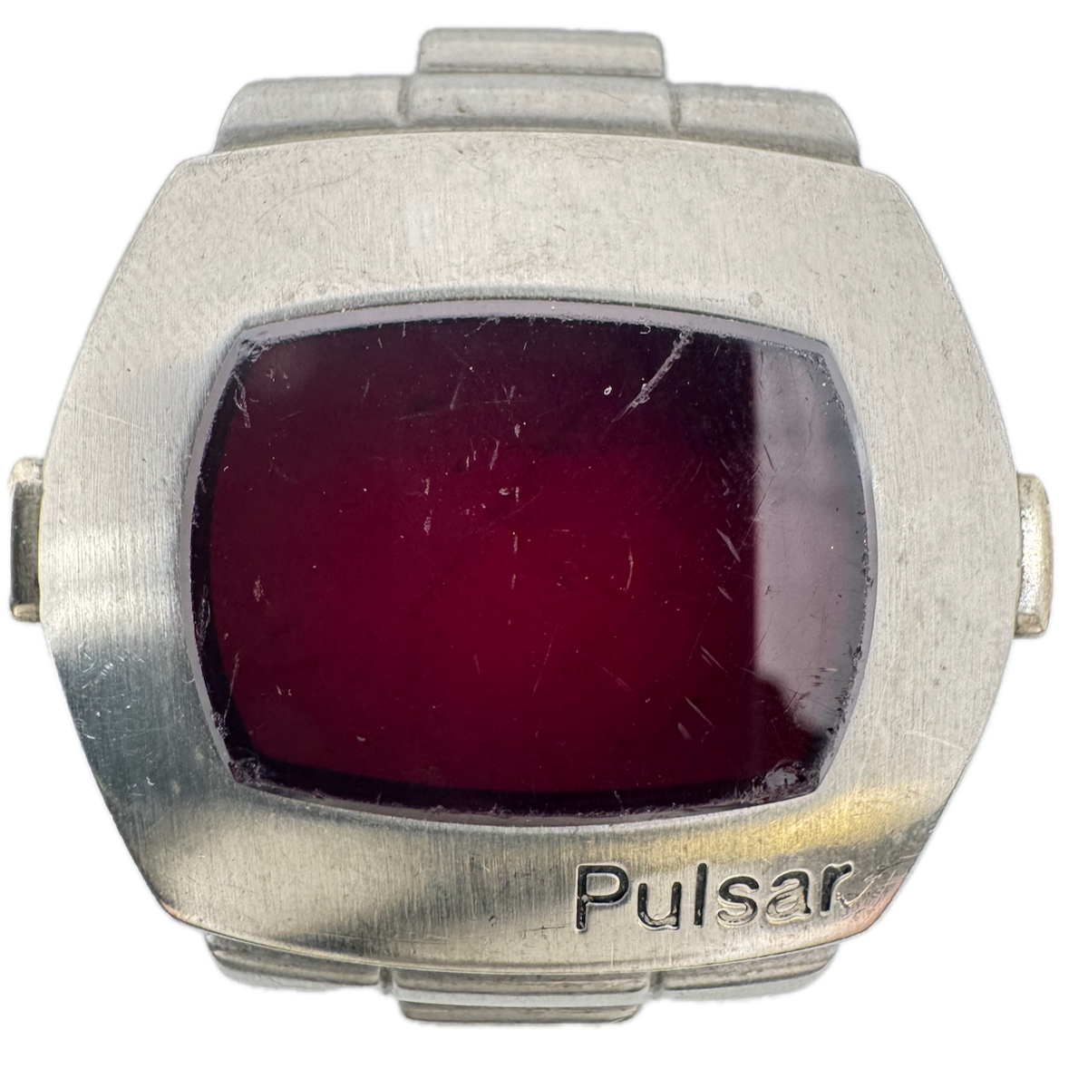 Vintage Pulsar Date II Bezel Men's Wristwatch Case Stainless Steel Swiss Made