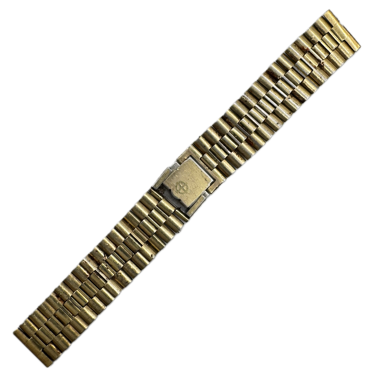 Vintage 17.5mm Zodiac NSA Men's Wristwatch Clasp Band Gold Plated Swiss