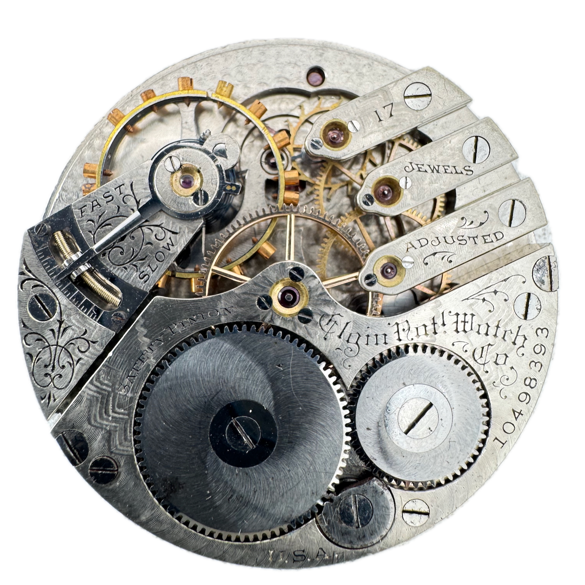 Antique 16s 1904 Elgin Multicolor 17j Hunter Pocket Watch Movement 241 USA