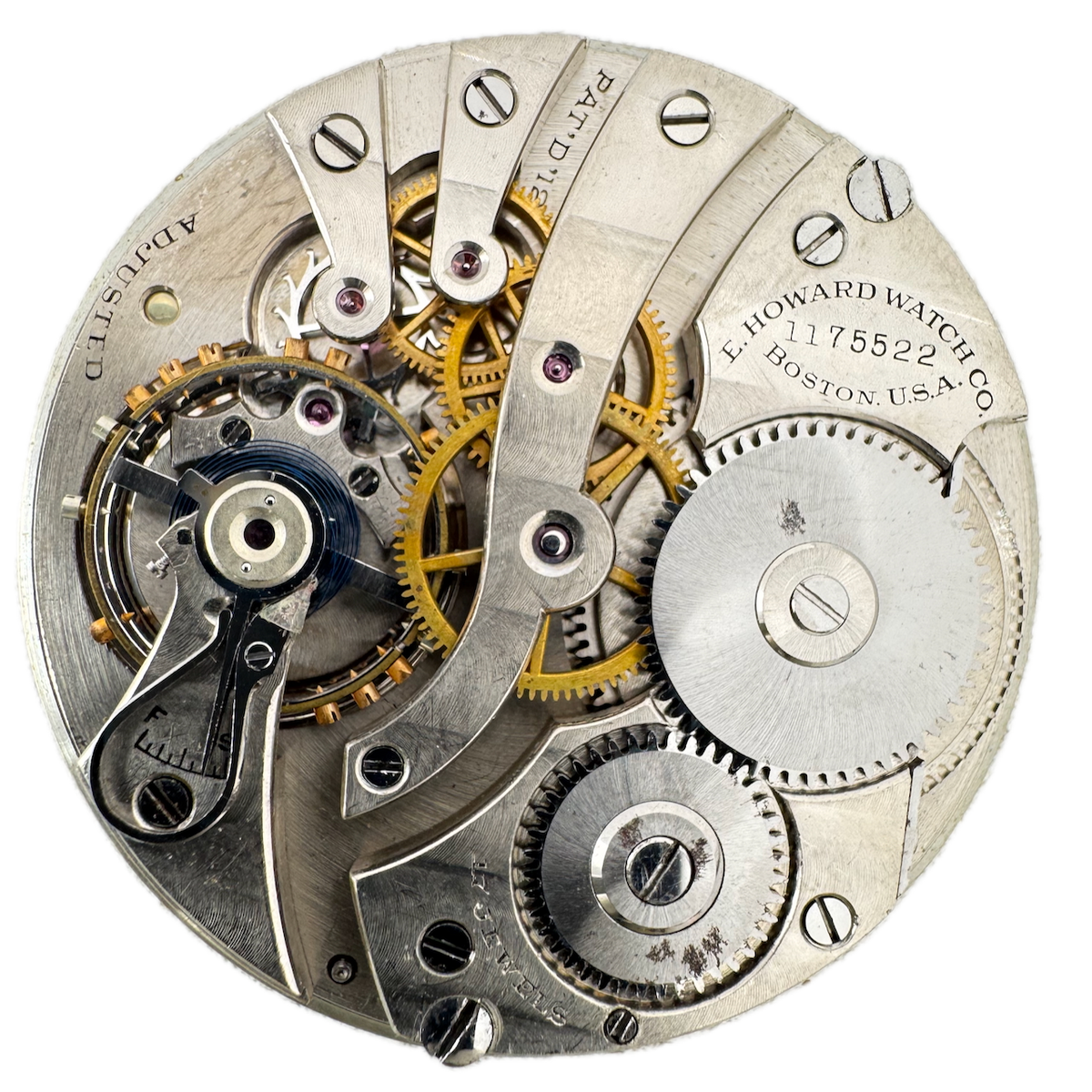 Antique 14s 1913 Howard 17 Jewel Mechanical Pocket Watch Movement Series 7 USA