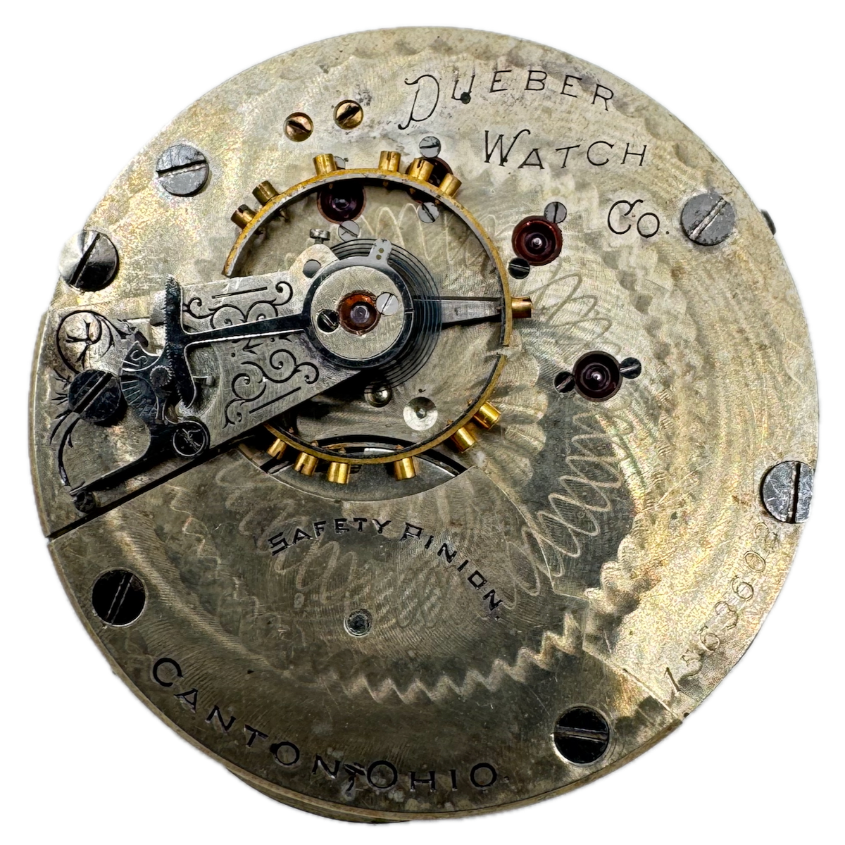 Antique 18s 1901 Hampden 15j Mechanical Hunter Pocket Watch Movement USA