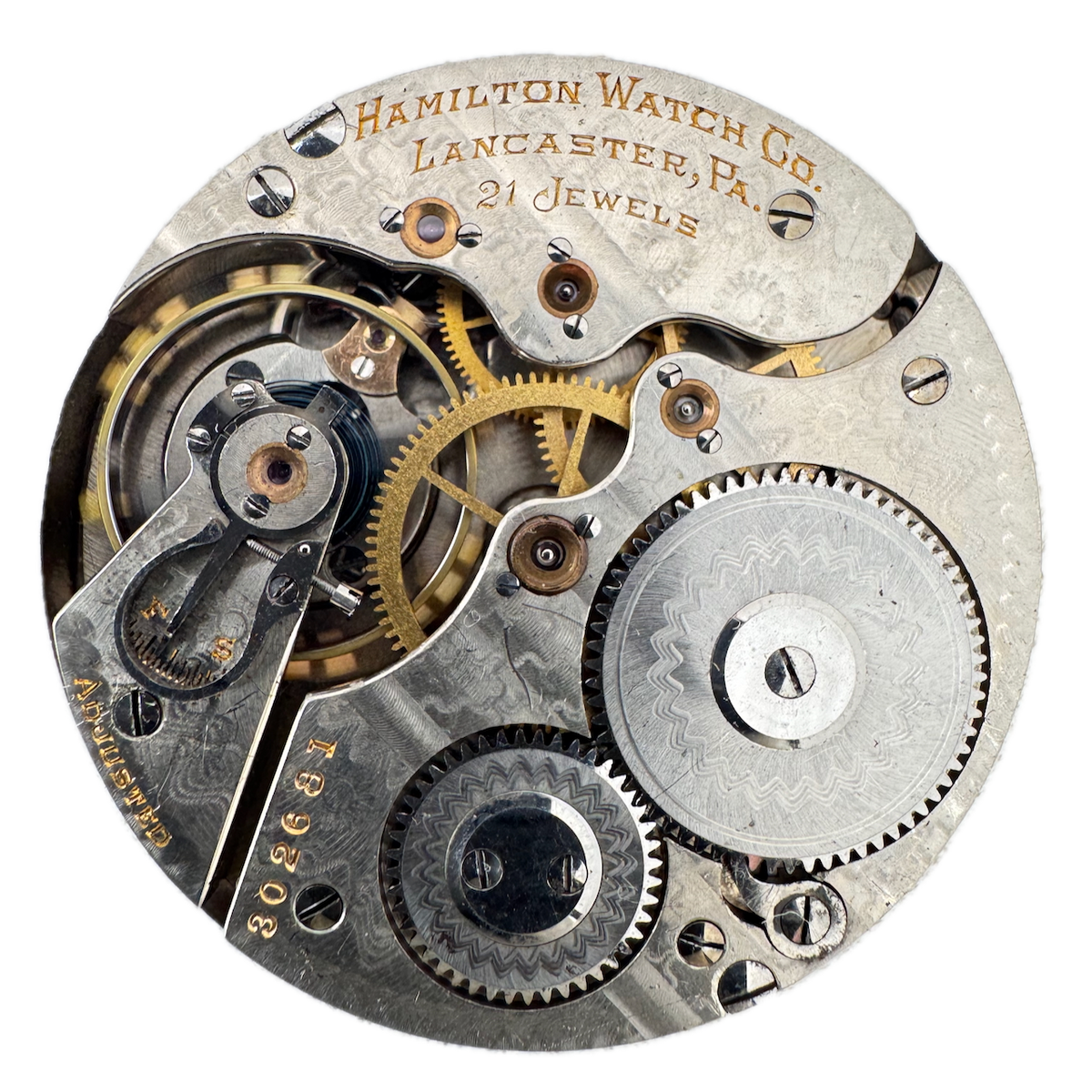 Antique 16s 1904 Hamilton 21j Mechanical Railroad Pocket Watch Movement 992 USA