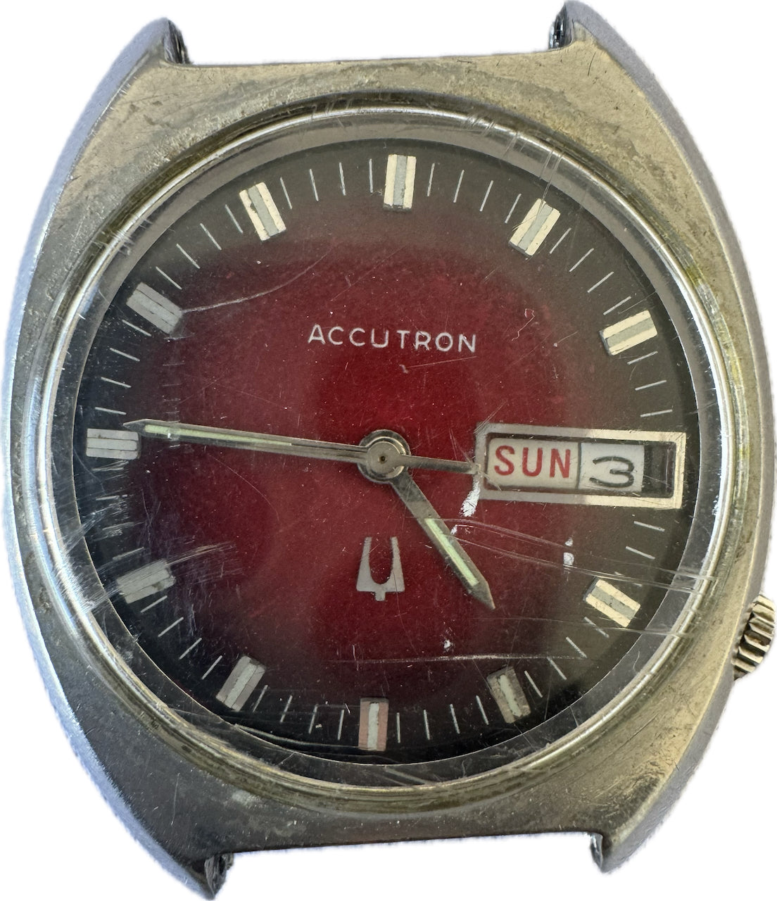 Vintage Bulova Accutron M9 Men's Tuning Fork Wristwatch 214 USA Stainless Steel