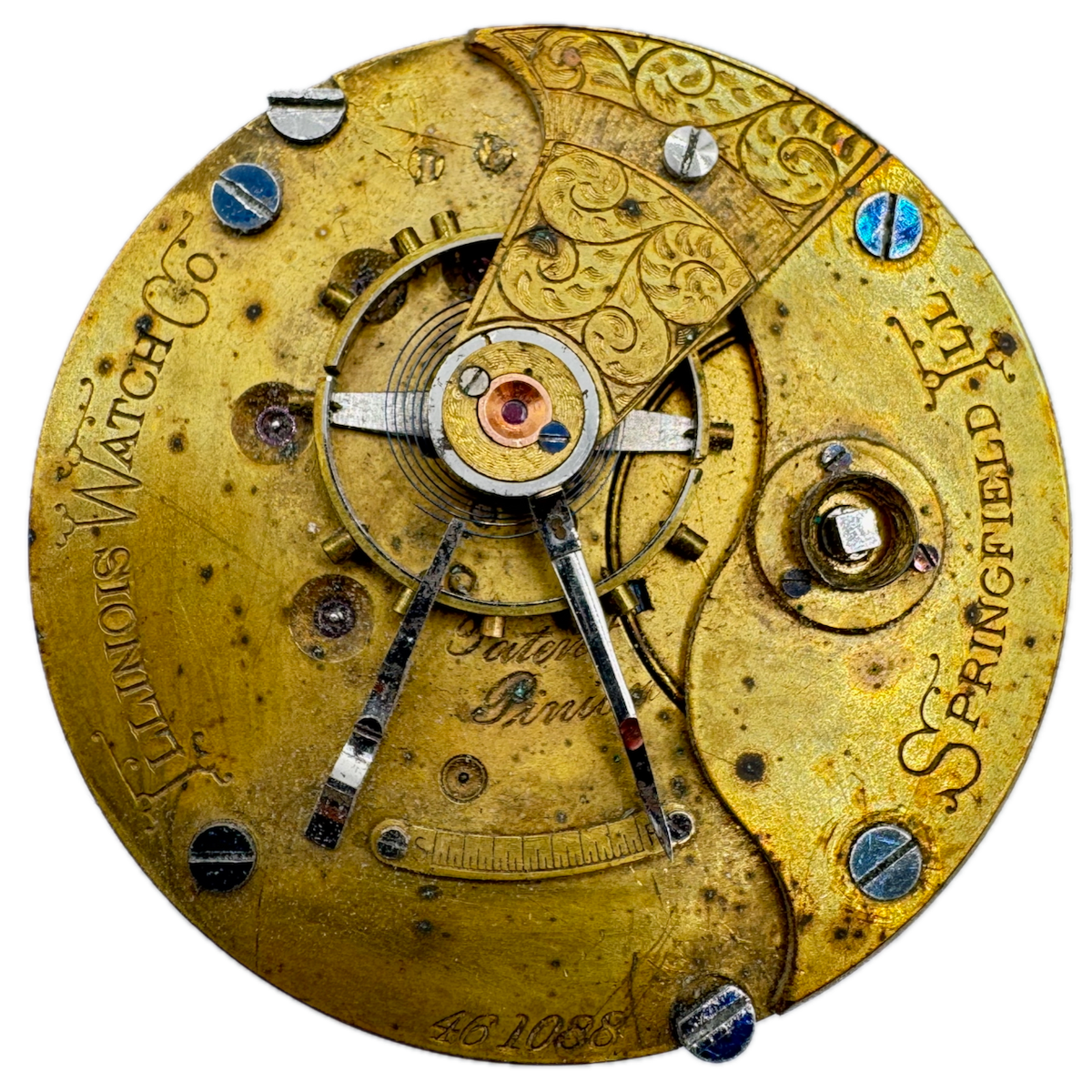 Antique 18s 1882 Illinois Transitional 11 Jewel Pocket Watch Movement 2 USA