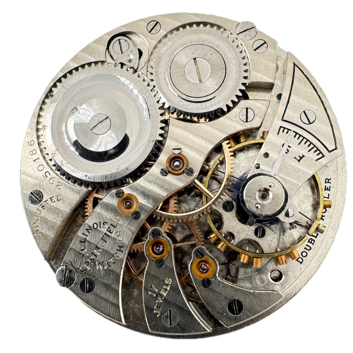 Antique 12s 1916 Illinois 17 Jewel Mechanical Pocket Watch Movement 405 USA