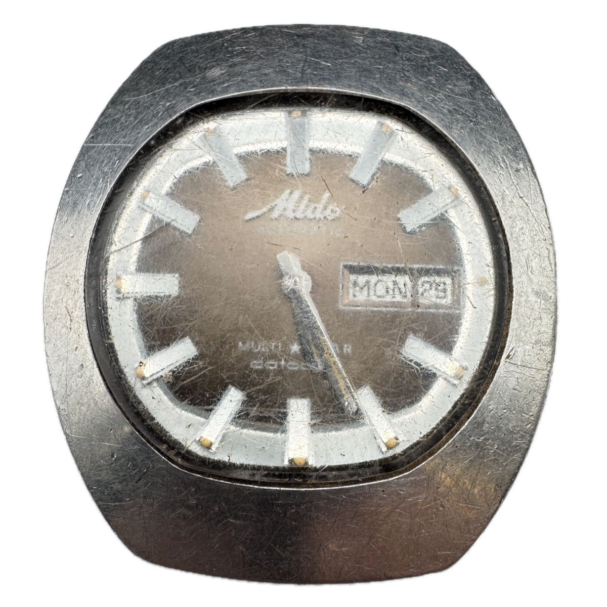 Vintage Mido Brown Multistar Datoday Men's Automatic Wristwatch ETA 2790 Steel