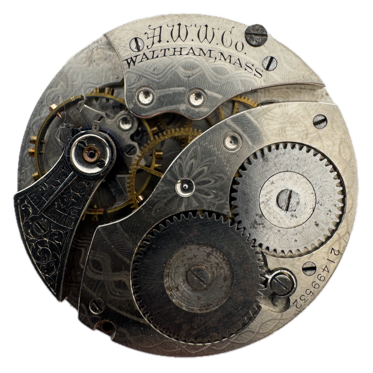 Antique 12s 1917 Waltham Mechanical Hunter Pocket Watch Movement No. 210