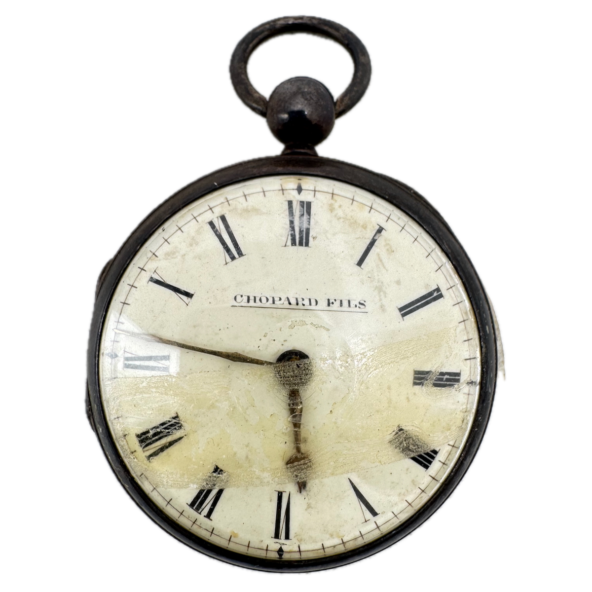 Antique 49mm Chopard Fils Swing Out Key Wind Verge Fusee Pocket Watch Swiss