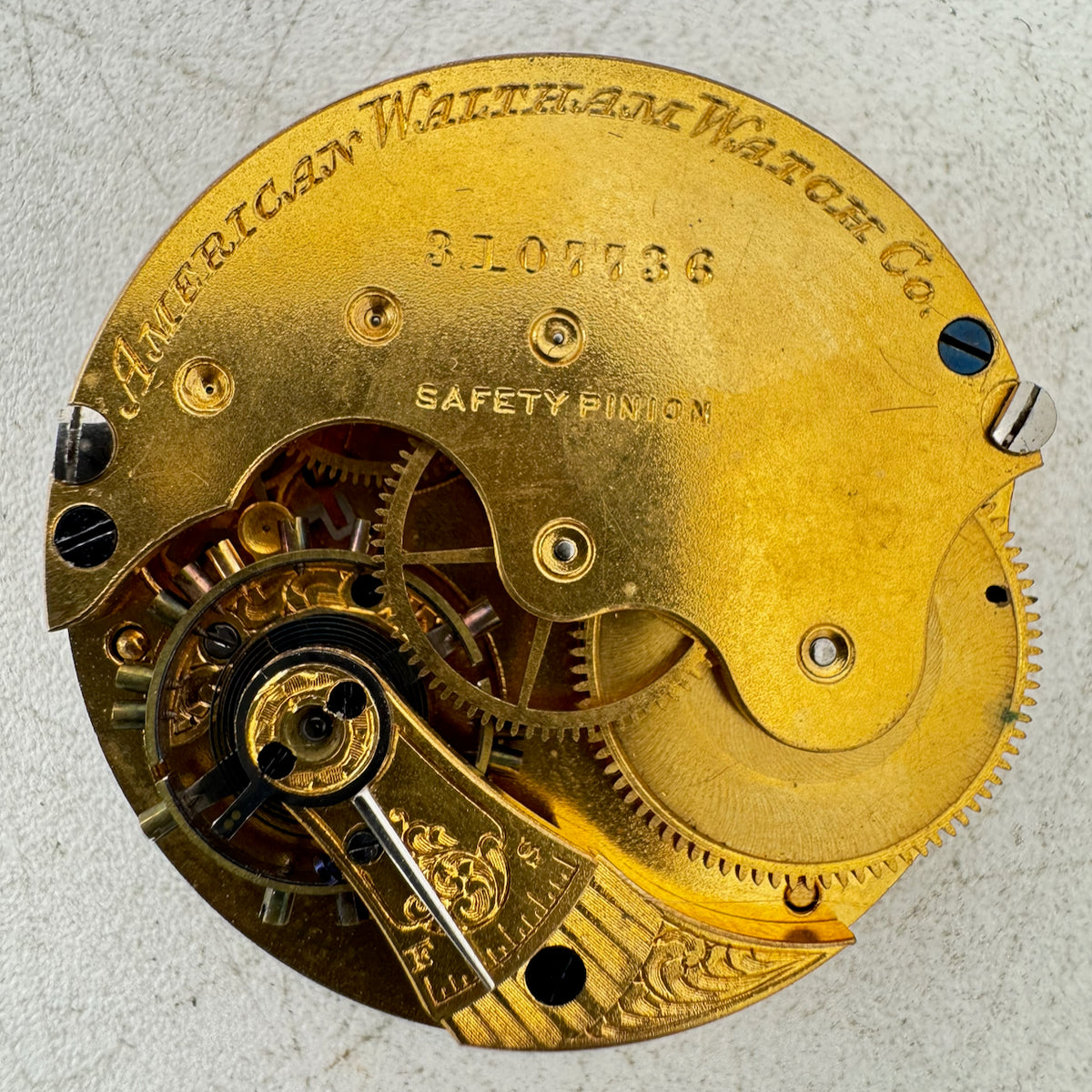 Antique 6s 1887 Waltham 7 Jewels Mechanical Hunter Pocket Watch Movement E USA