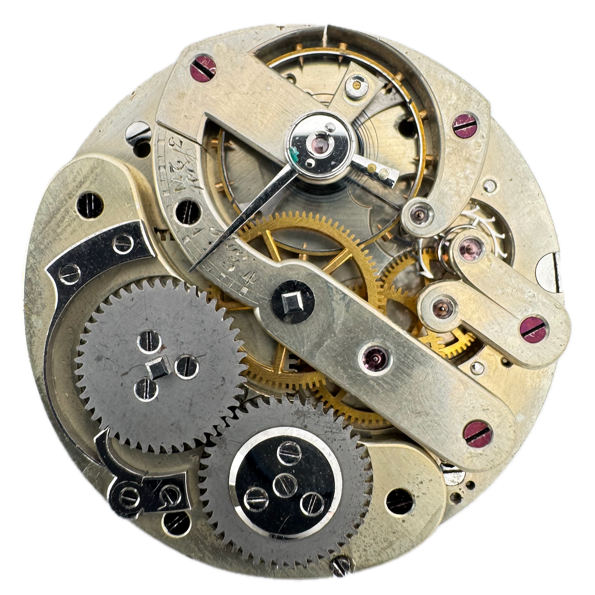 Antique 37mm Unbranded Sub Seconds Mechanical Hunter Pocket Watch Movement Swiss
