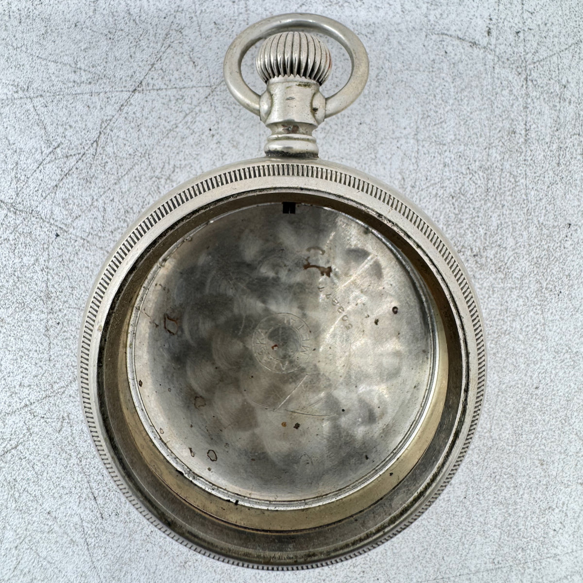 Antique 18s Alaska Metal Open Face Pocket Watch Case for Mechanical USA