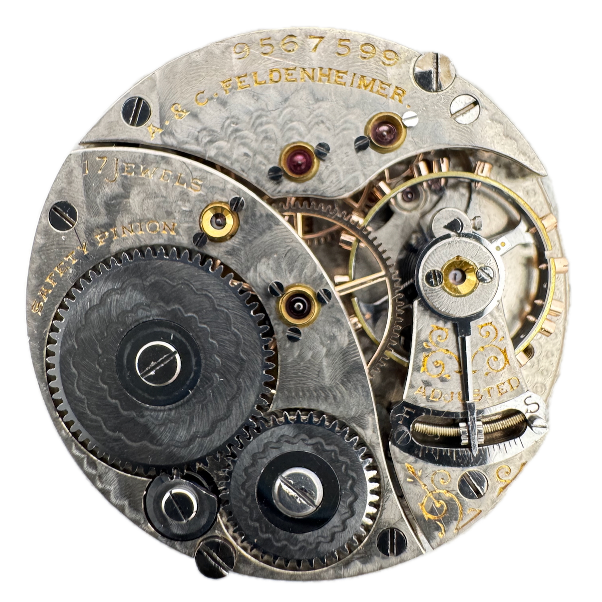 Antique 0s 1902 Elgin 17 Jewel Mechanical Hunter Pocket Watch Movement 264 USA