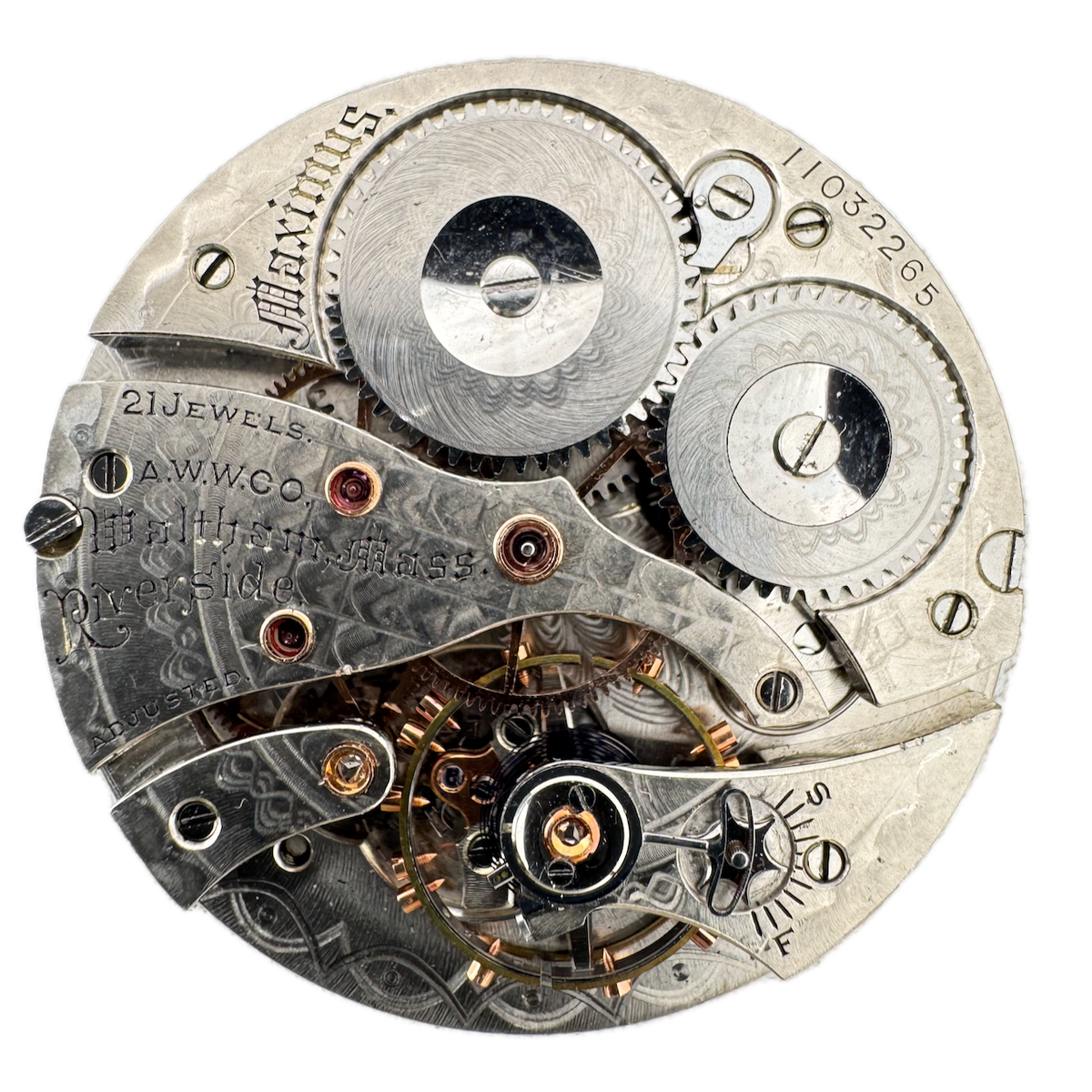 Antique 12s 1901 Waltham 21j Mechanical Pocket Watch Movement Maximus USA