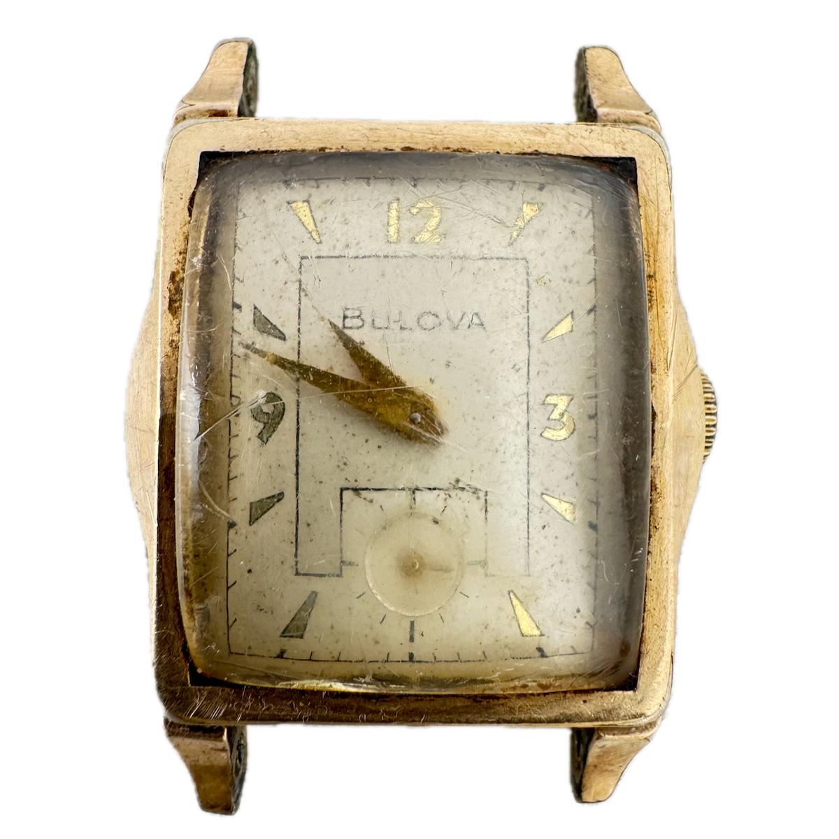 Vintage 25.5mm 1953 Bulova 17j Men's Mechanical Wristwatch 10BM USA 10k RGP