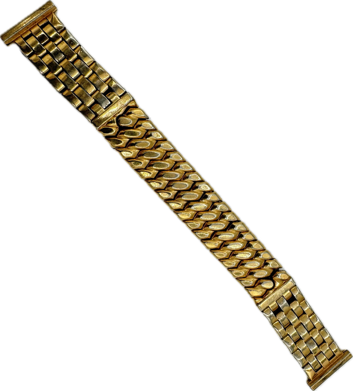 Vintage 16mm Speidel Men's Wristwatch Bracelet Gold Filled Top Half Stretch