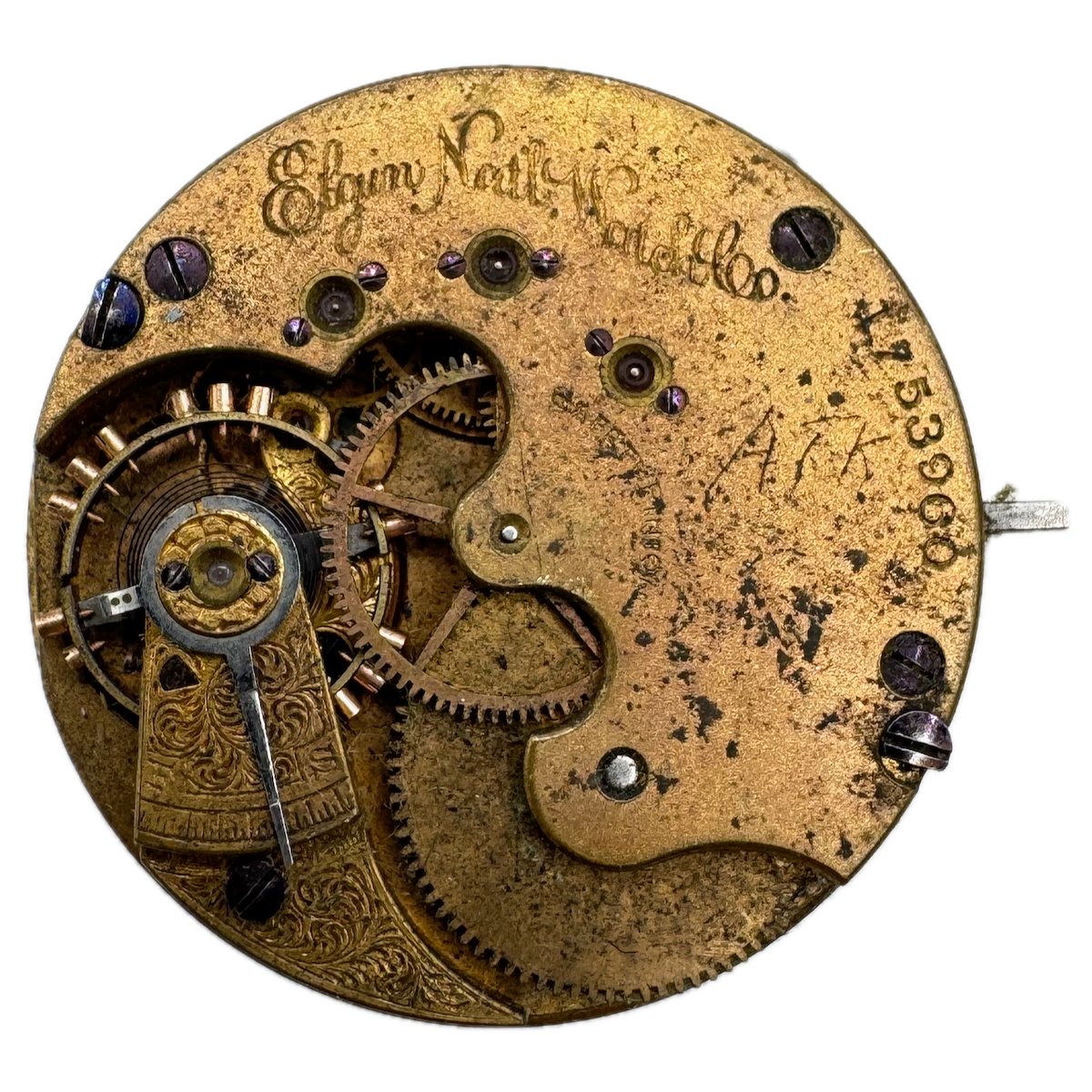 Antique 8s 1885 Elgin 15 Jewel Mechanical Hunter Pocket Watch Movement 66 USA