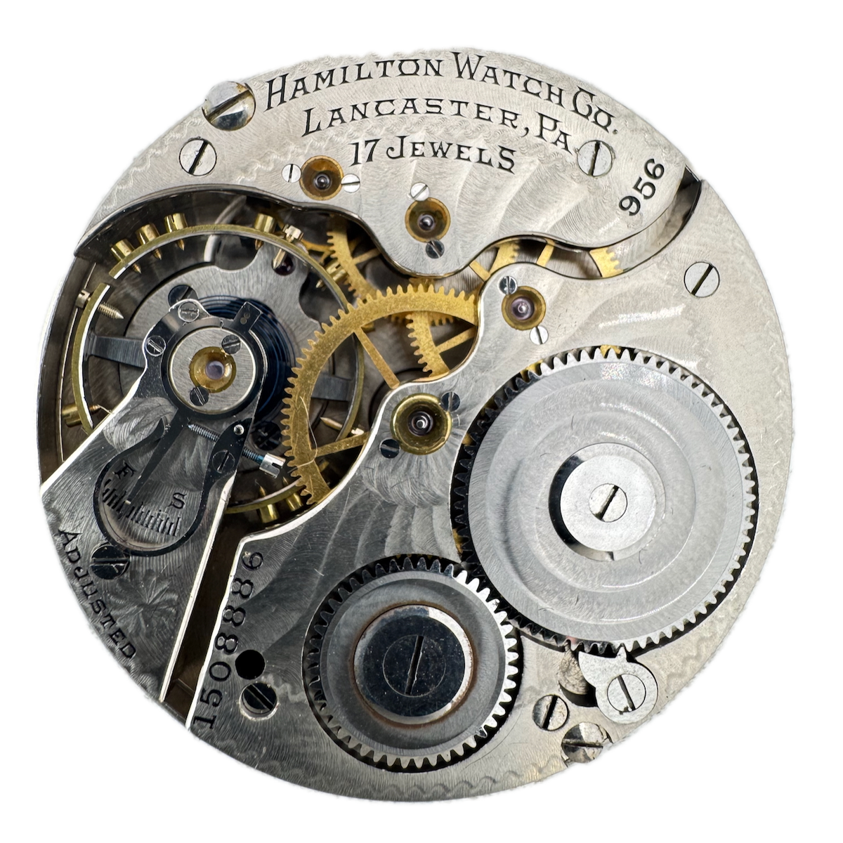 Antique 16s 1920 Hamilton 17 Jewel Mechanical Pocket Watch Movement 956 USA