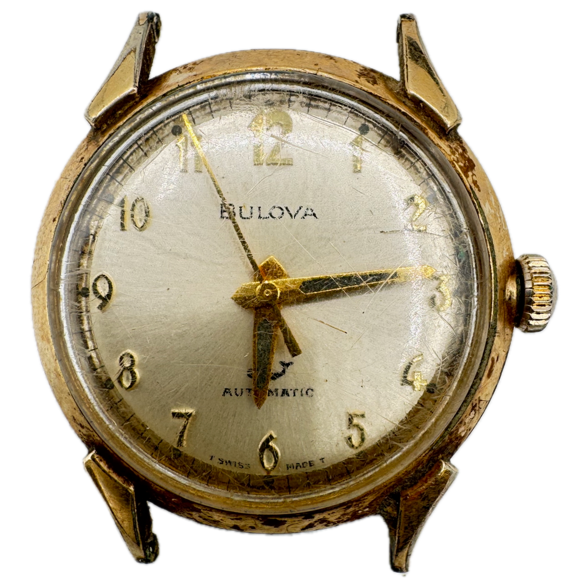 Vintage 31mm Bulova Sea King Men's Automatic Wristwatch 11 BLAC Swiss 10k RGP