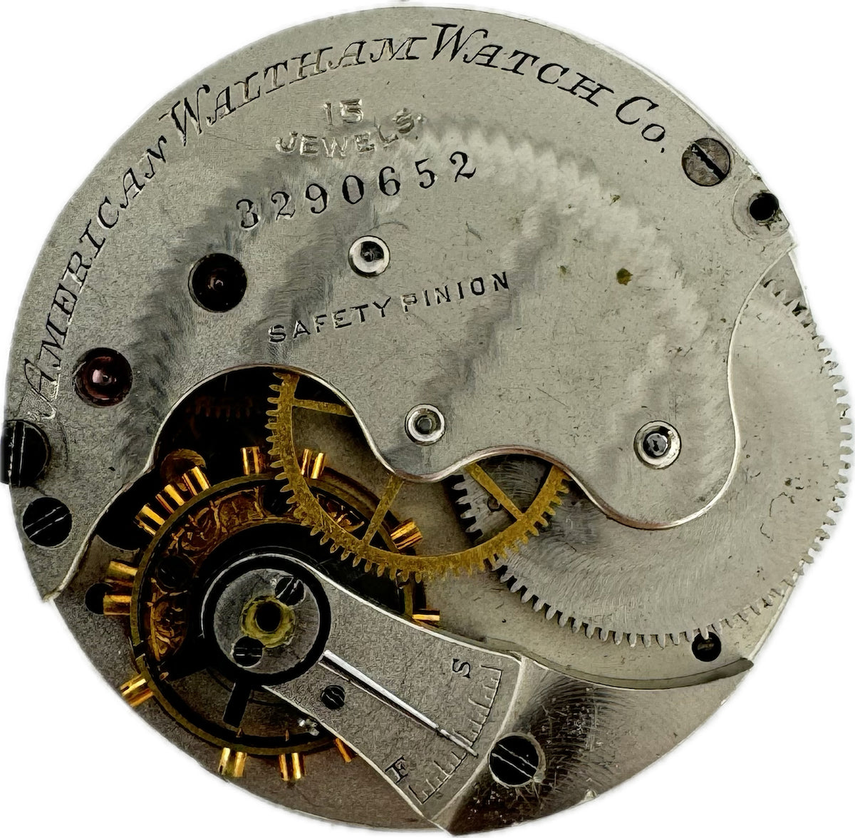 Antique 6 Size Waltham Mechanical Hunter Pocket Watch Movement Grade F USA