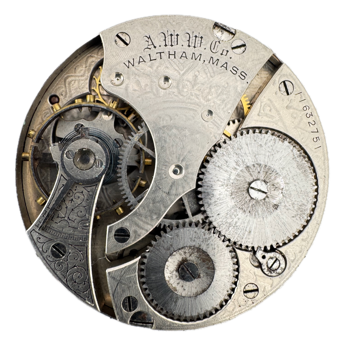 Antique 16s 1902 Waltham 7 Jewel Mechanical Pocket Watch Movement 610 USA