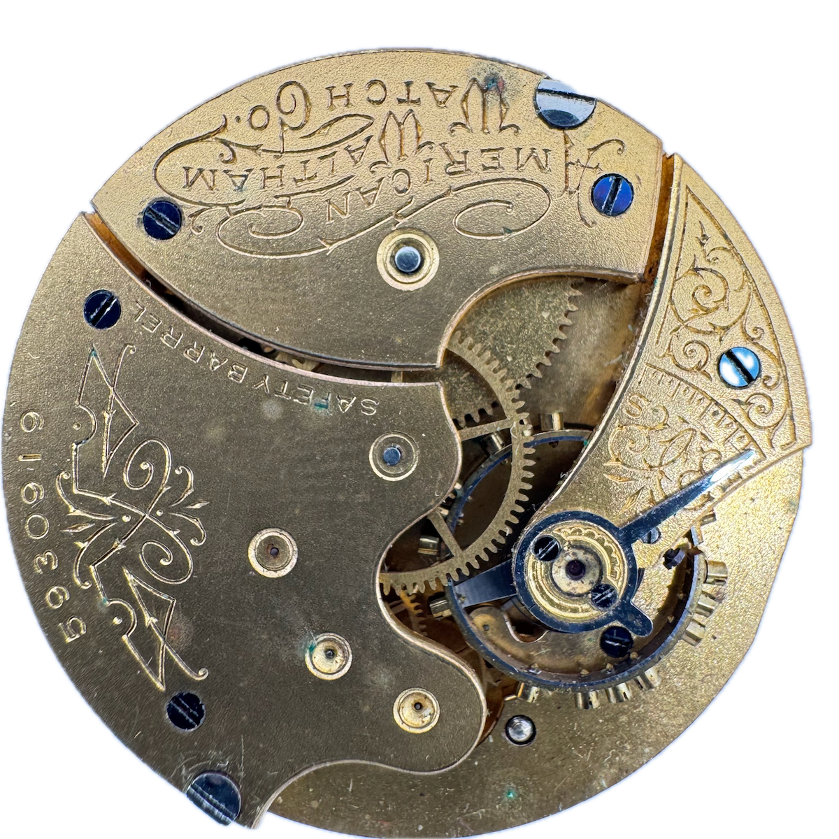 Antique 6s 1893 Waltham Multicolor 7 Jewel Hunter Pocket Watch Movement J USA