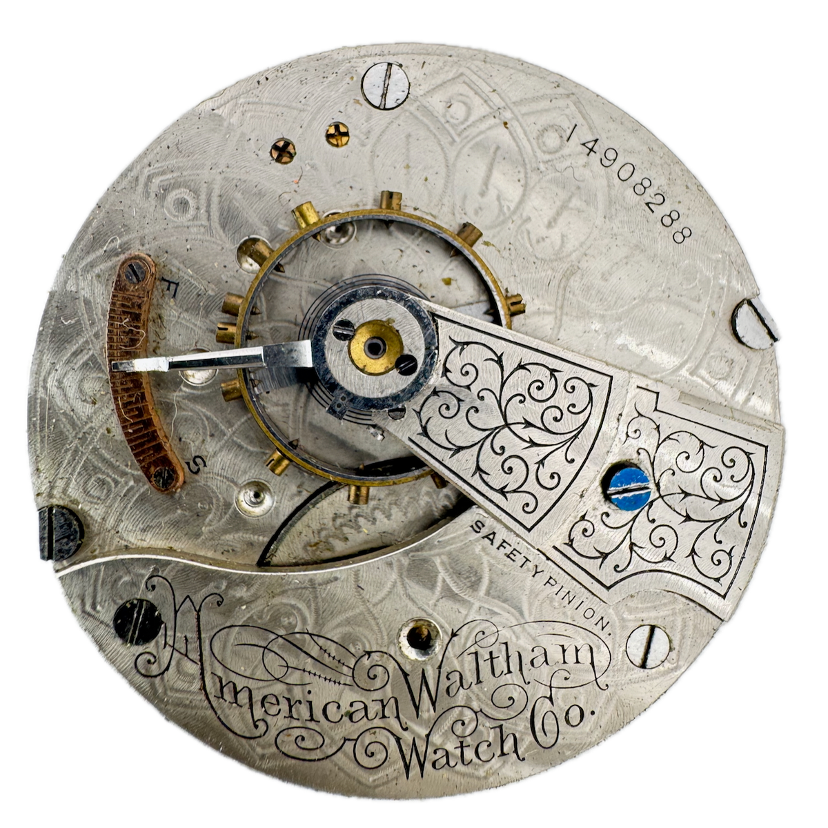 Antique 18s 1906 Waltham 15 Jewel Mechanical Pocket Watch Movement Sterling USA