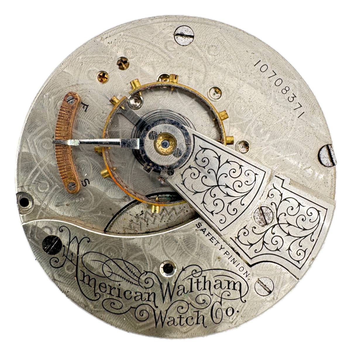 Antique 18s 1901 Waltham 7 Jewel Mechanical Hunter Pocket Watch Movement 18 USA