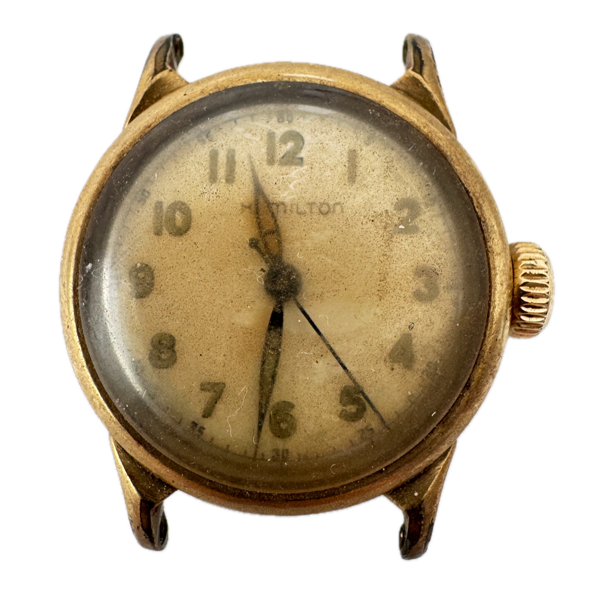 Vintage Hamilton Military Style Men's Mechanical Wristwatch 10k Gold Filled