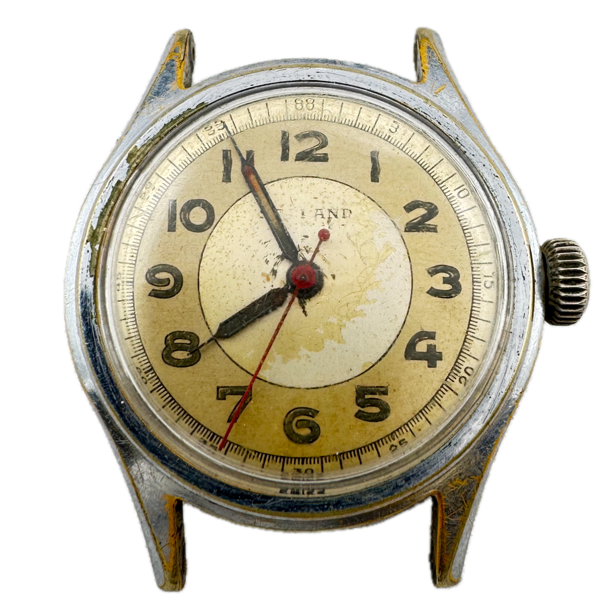 Vintage Seeland Bullseye Dial Men's Bumper Automatic Wristwatch Swiss Gold Tone