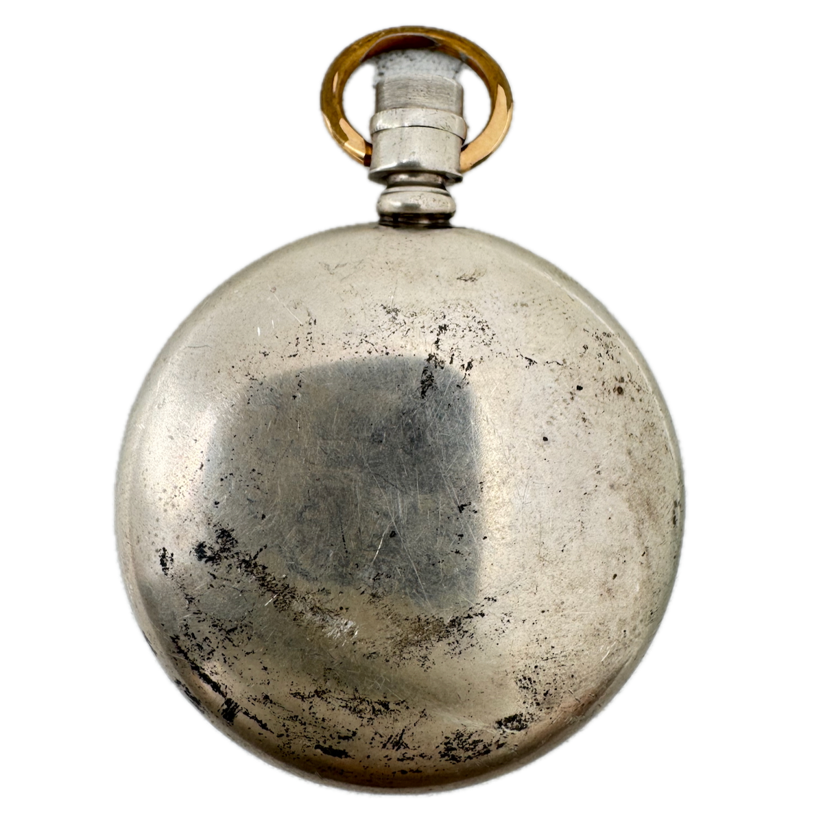 Antique 18s Waltham Coin Edge Open Face Pocket Watch Case 18s Coin Silver USA