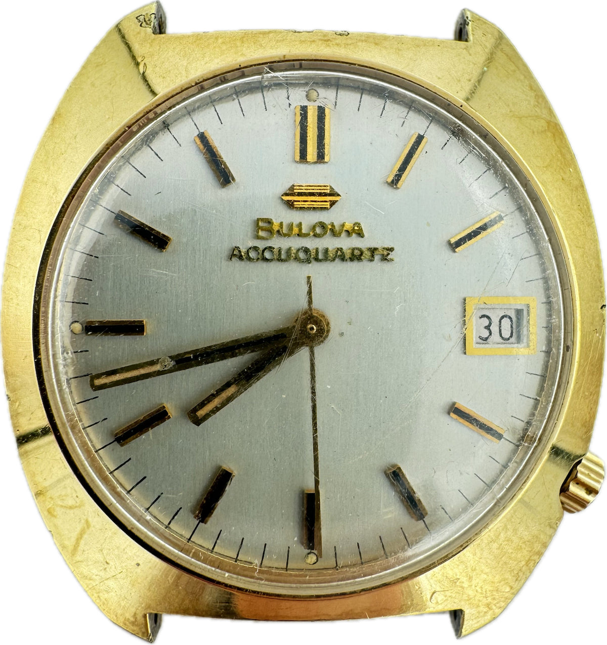 Vintage 36mm 1975 Bulova Accuquartz Men's Quartz Wristwatch 224 1 USA for Parts