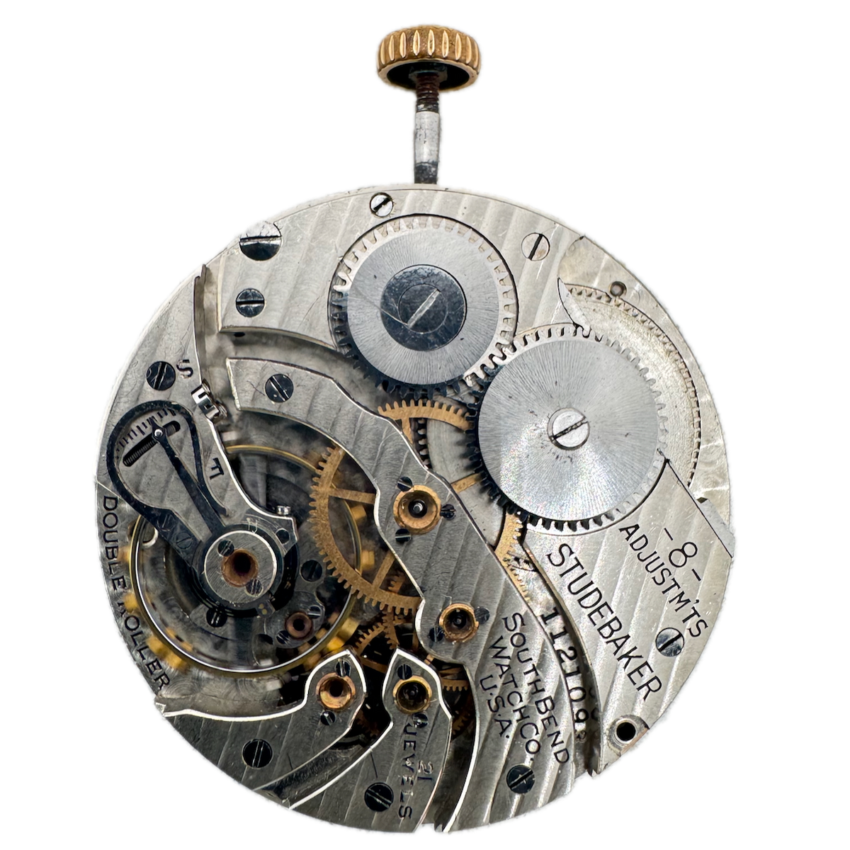 Antique 12s 1925 Studebaker 21j Mechanical Pocket Watch Movement Studebaker USA